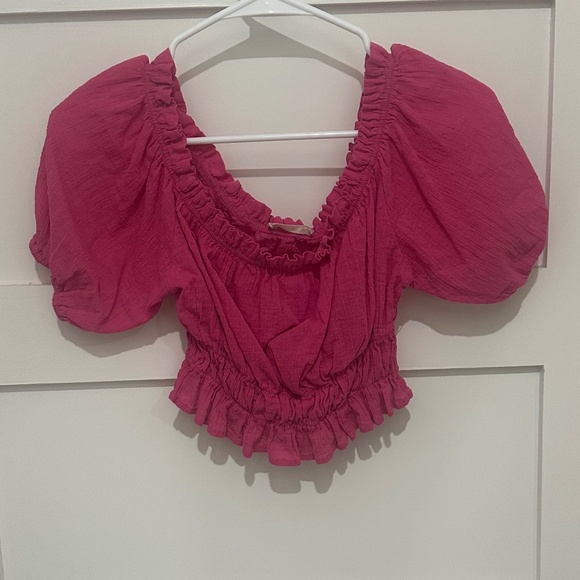 Altar'd State Pink🌸 Ruffled Halter Top, Size Small - Picture 2 of 4